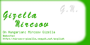 gizella mircsov business card